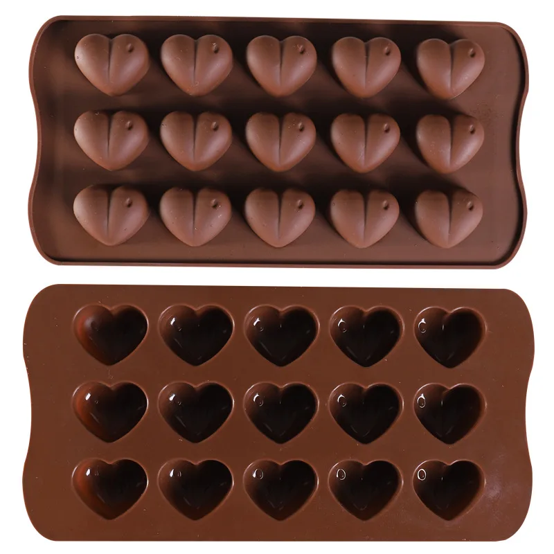 

15 Grid Heart Shaped Silicone Chocolate Cake Mold Household DIY Baking Ice Cream Mould Tray Bakeware Biscuit Kitchen Tools