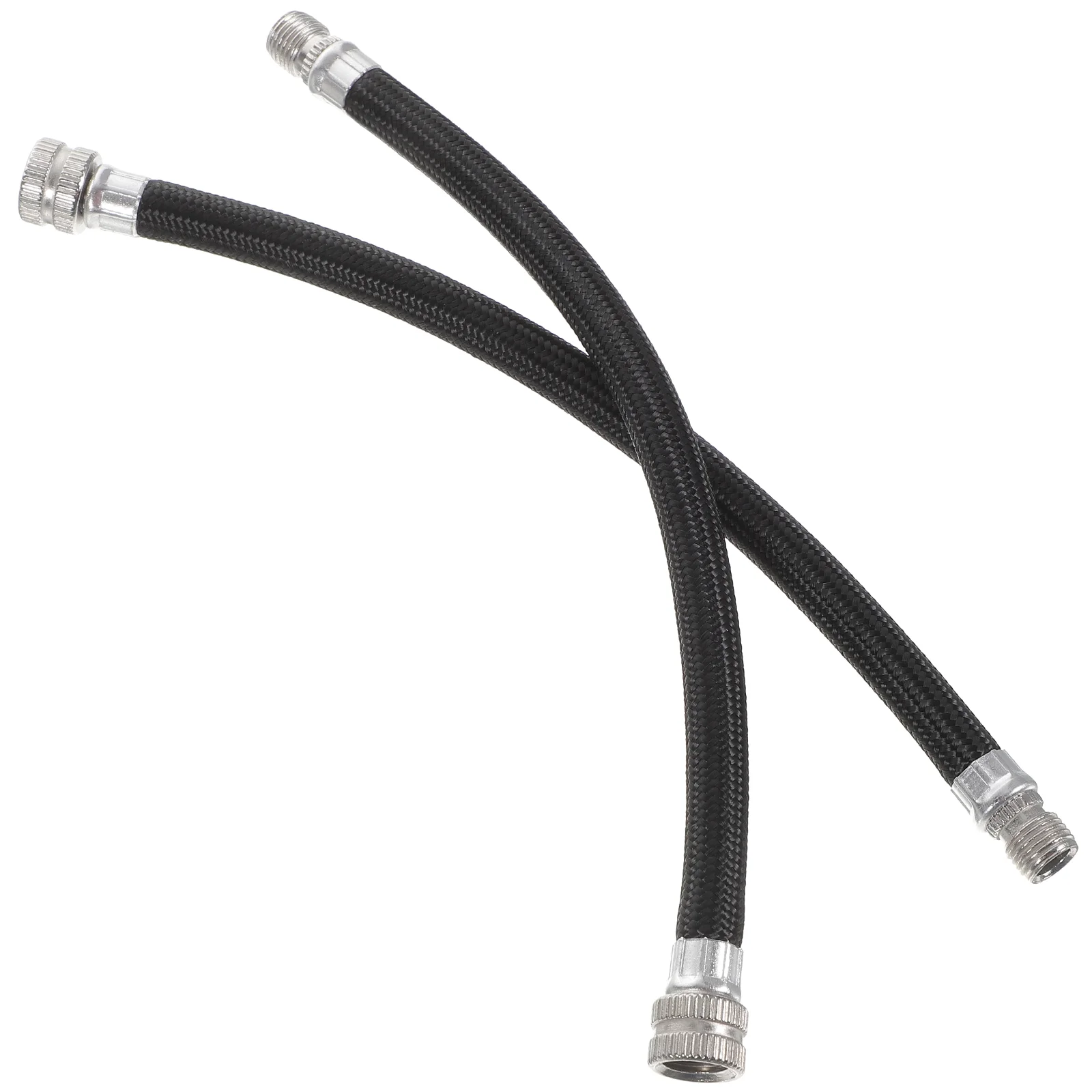 Cable de tubo de inflado de manguera de extensión de bomba, 2 uds., para Schrader (negro), manguera de extensión de tubo de extensión para     Bomba de bicicleta