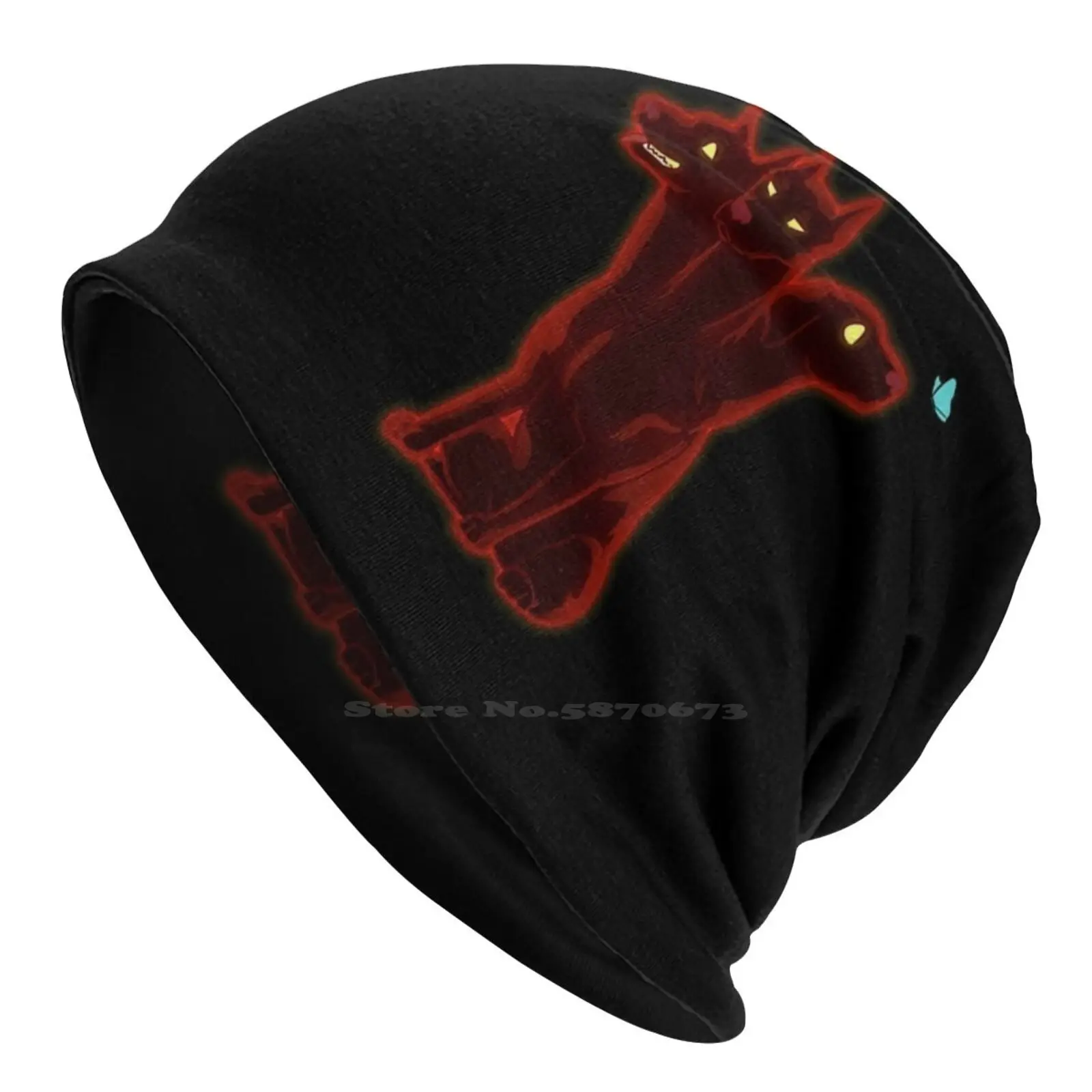 Cerberus Knitted Hat Warm Beanie Outdoor Caps Cerberus Kerberos Hades Dog Overly Sarcastic Productions