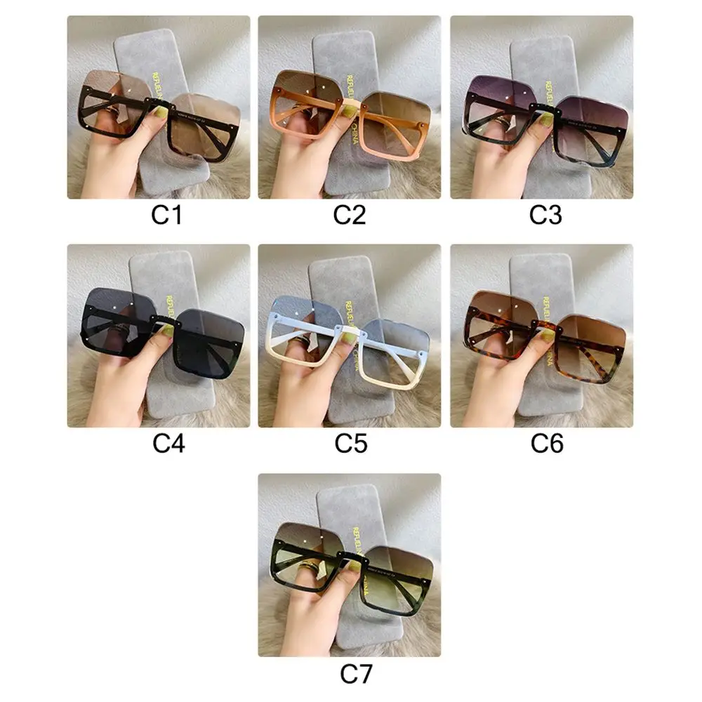 Fashion Driver Goggles UV400 Eyewear for Lady Big Frame Women Square Sun Glasses Oversized Sunglasses