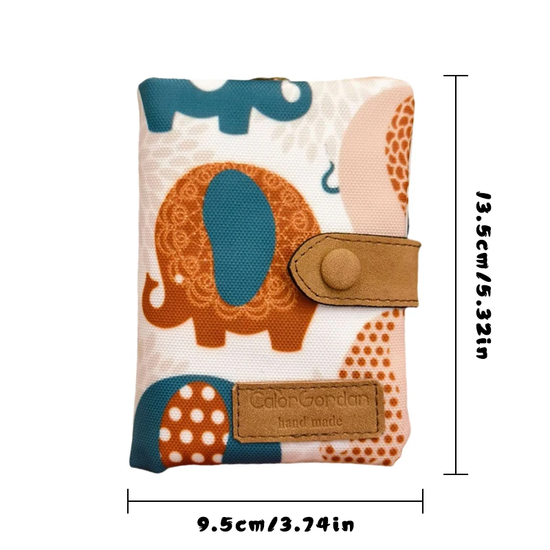 Cute PU Leather Zip Wallet for Women - Compact Vintage Coin Purse with Frosted Floral Print, ID Card Slots & Zippered Closure