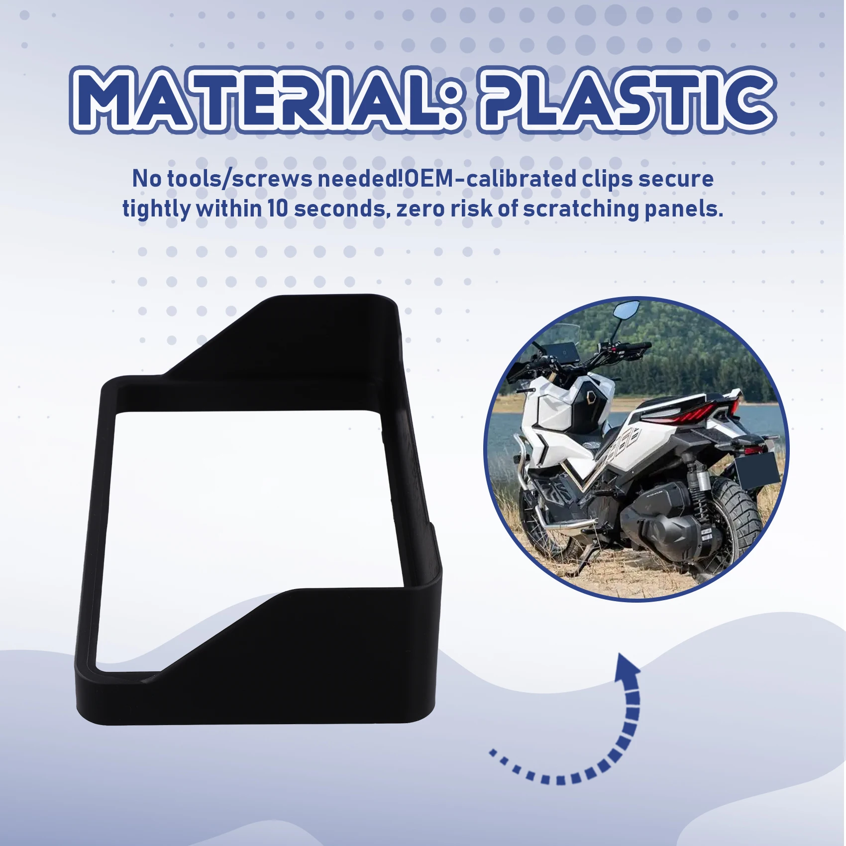 

Sun Visor Cover For Motorcycle Dashboard UV-Resistant Display Sunshade Guard For ZONTES 368G G368 368 G 2024