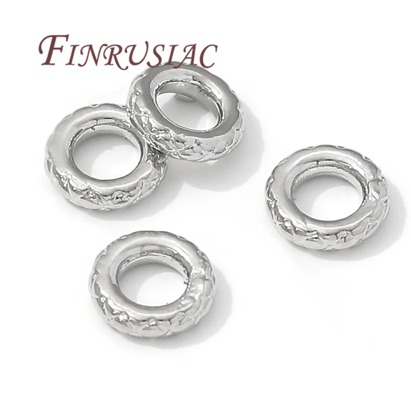 10-20Pcs Large Hole Beads 18K Gold Plated Spacer Beads For Jewelry Making,Bead Separators,Beads For Bracelets DIY Accessories image 4