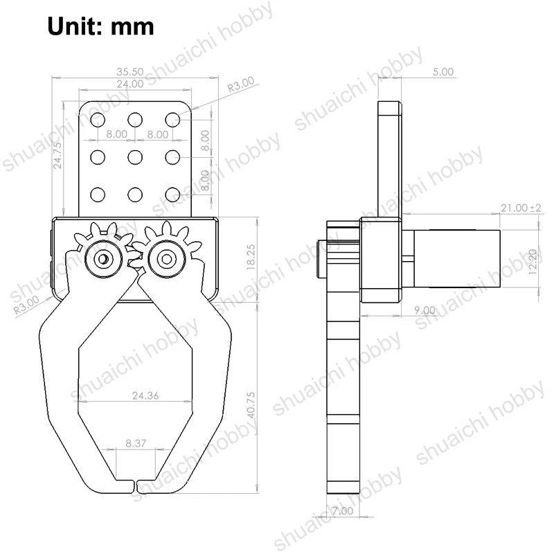 1 قطعة ثلاثية الأبعاد مطبوعة الميكانيكية مخلب القابض الروبوتية استيعاب ووضع جهاز وحدة التحكم الاختيارية لملحقات طائرة بدون طيار صغيرة