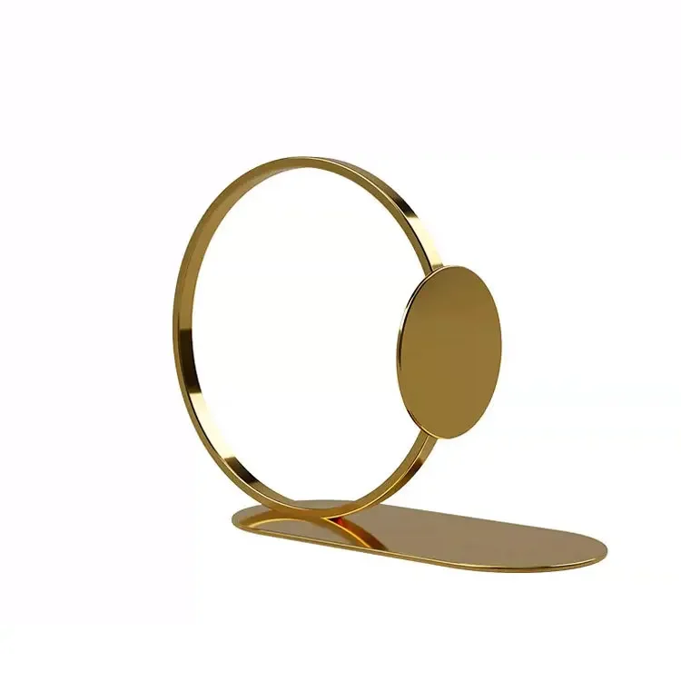 

Ring-shaped book stand, book holder, book on the table top, metal bookend storage fixed ornament