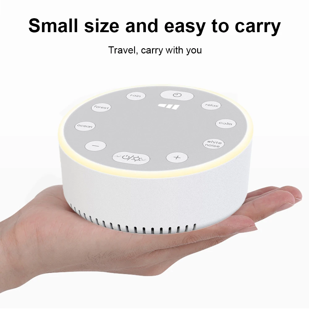 White Noise Machine Portable Baby Sleep Machine Soothing Sounds Sleep Therapy Sound Monitor Generator for Babies Adult Relax image 6