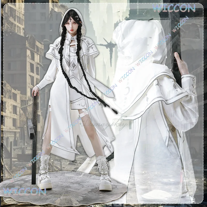 SAIKOU/белый костюм, комплект Лолиты, плащ, топ и шорты, будущее, бионический размер, киберпанк, полный комплект, карнавальный костюм для вечеринки на Хэллоуин