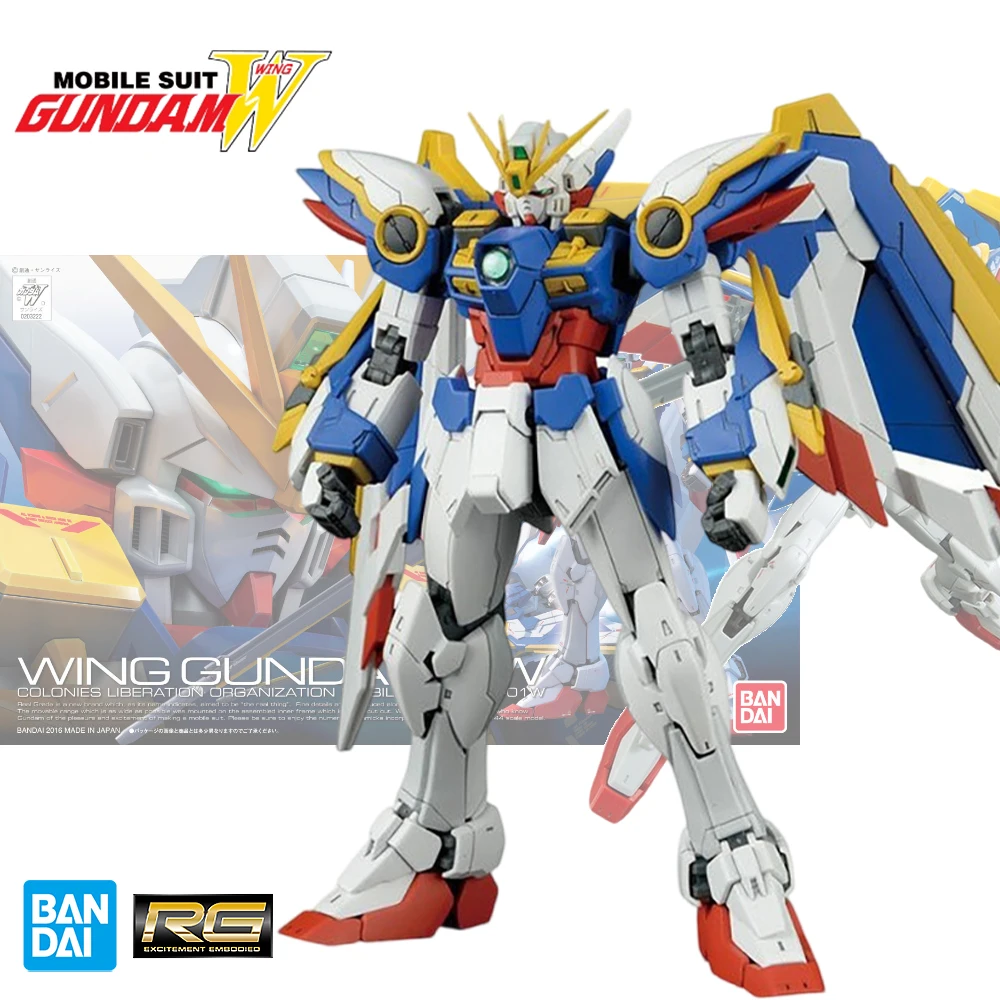 Bandai Genuine Gundam RG 1/144 XXXG-01W WING GUNDAM EW Anime Action Figure Assembly Toys Model Collectibles Decorative Toy Gifts