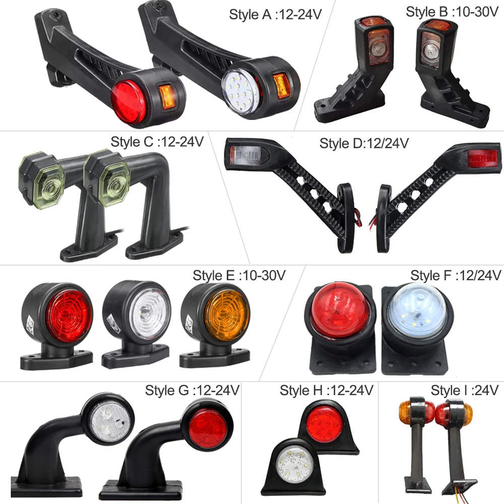 

Truck 12/24V Side Marker Lights Trailer Outline Lamp Clearance Lights Tail Light Assembly For Volvo Scania Mercedes Benz Man DAF