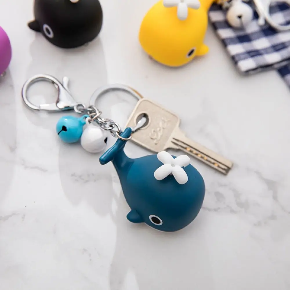 Cute Sea Whale Sounds Light Keychain Cartoon Animal Creative Key chain For Small Gift