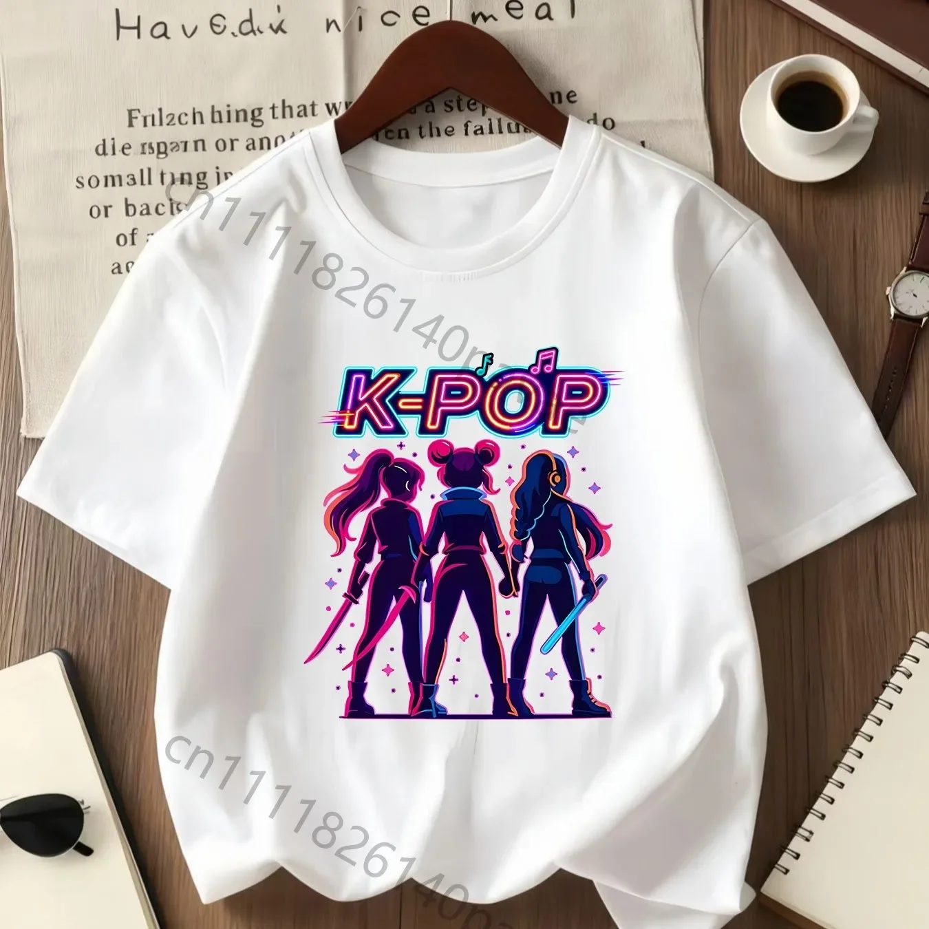 Girls K-POP Lover T-Shirt Stage Idol Graphic 100% Cotton Kids Short Sleeve