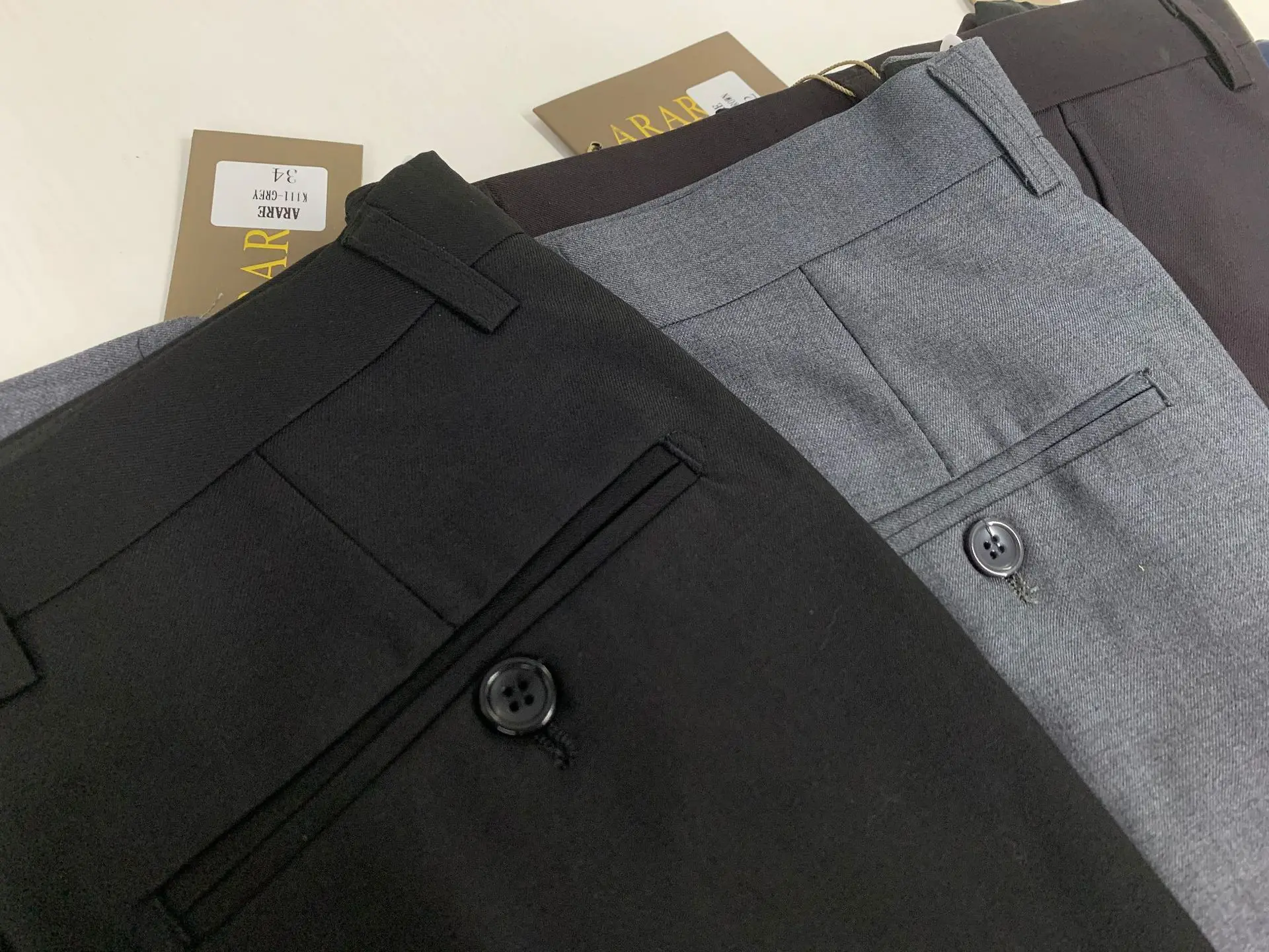 New Classic navy Black Men Suit Pants Oversize Formal Business Casual Men's Trousers Custom Made Slim Fit Plus Size Men Pants