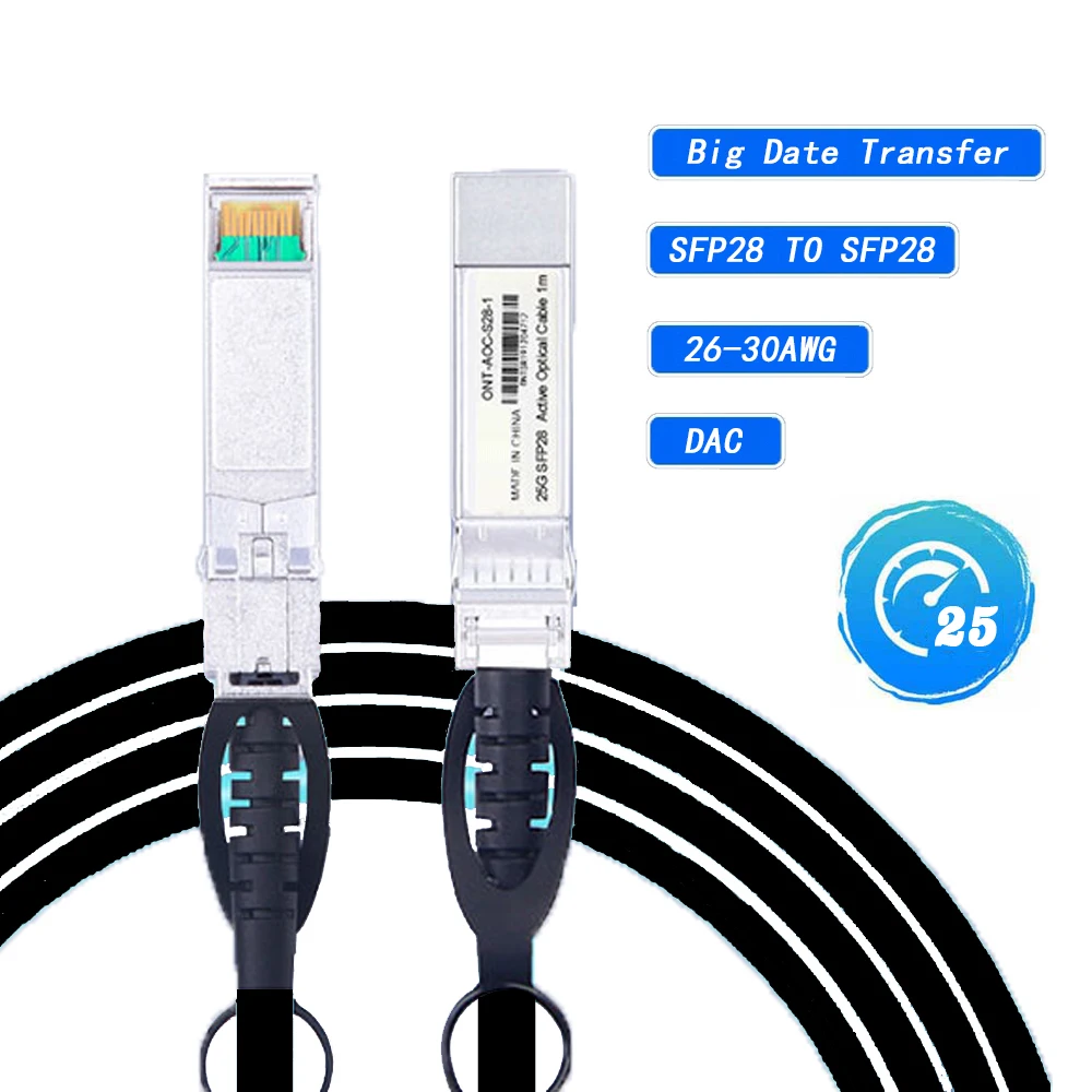 SFP28 to SFP28 AOC Fiber Cable 25G 1-30m SFP Module OM3 Active Optical Cable Support Custom Length