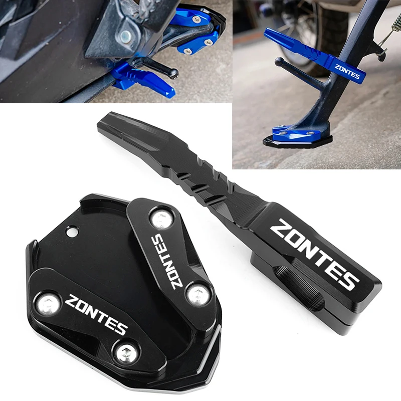 

For ZONTES 368G 368E 368K 368 G 2024 2025 2026 501G Motorcycle Side Stand Extender Pad Foot Kickstand Enlarger 368G Accessories