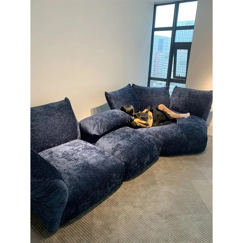Internet celebrity petal sofa, living room curved super deep sofa