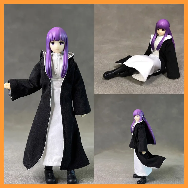 In Stock SHF Black White Contrasting Robe Jacket Long Skirt Fit 6inch Action Figure Model Toys No Model For Fans DIY Gifts