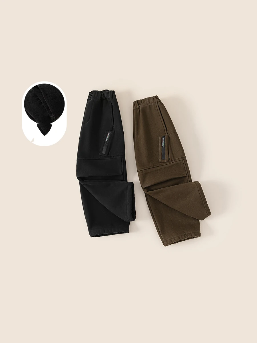 

Kids Baby Girls Cargo Pant New Winter Solid Color Thicken Warm Toddler Girl Harem Pants Elasticity Chidlren Girls Casual Pant