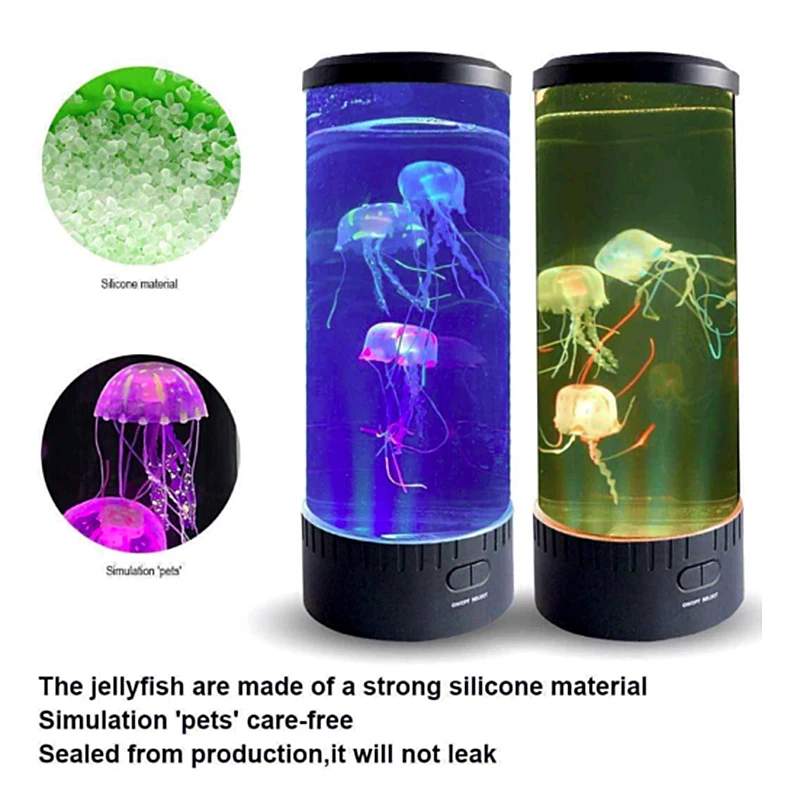 

Color Changing Jellyfish Lamp Usb/Battery Powered Table Night Light Children'S Gift Home Bedroom Decor Boys Girls Birthday Gifts