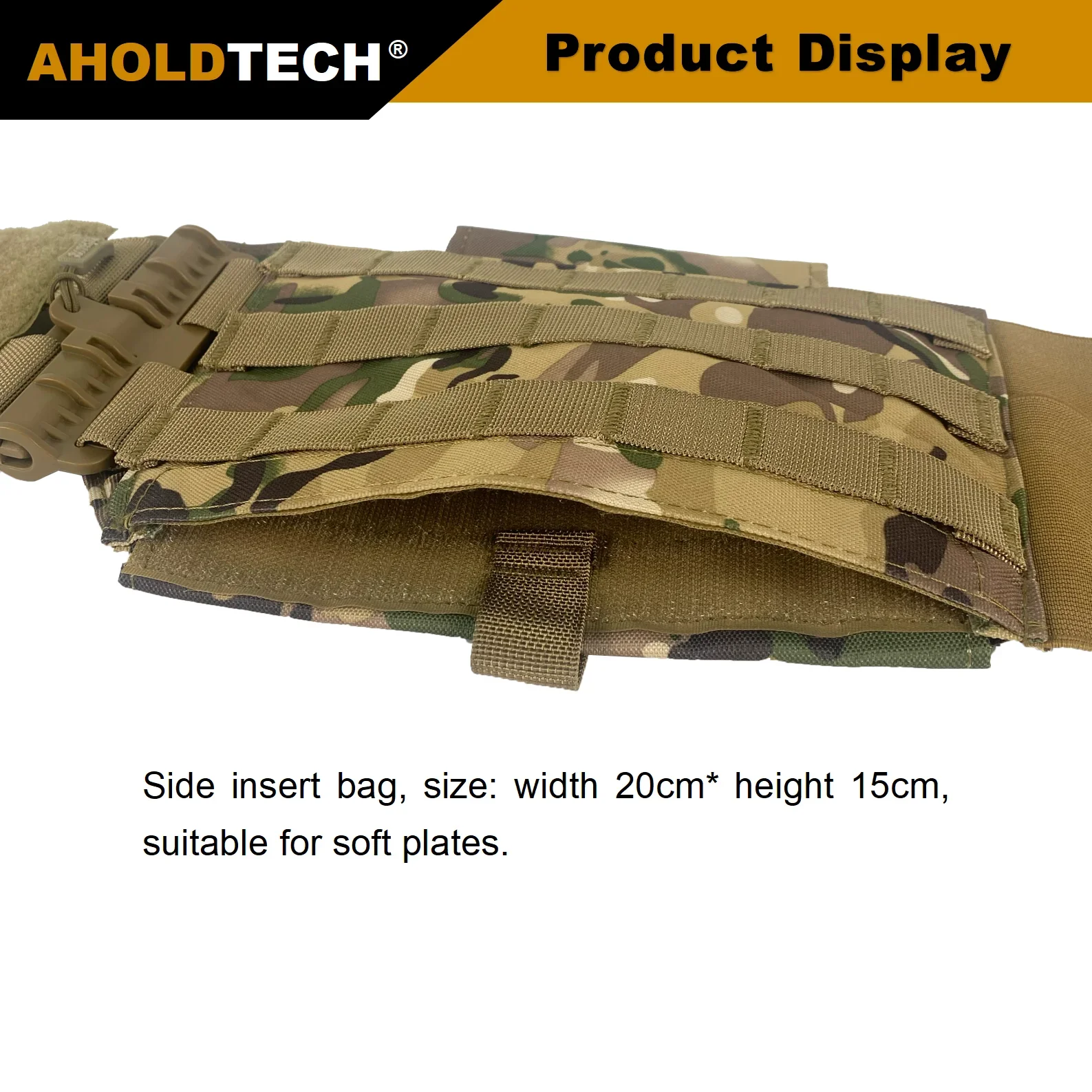 Imagem -03 - Aholdtech-tactical Quick Release Belt para Portador de Placa Cummerbund Elastic Colete Circundante Cinto Abdominal Acessórios