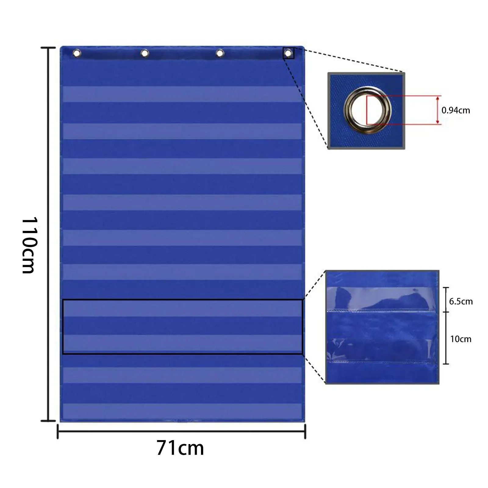 Hanging 10 Pockets Chart Teaching Aid Learning Materials for Sentence Strips