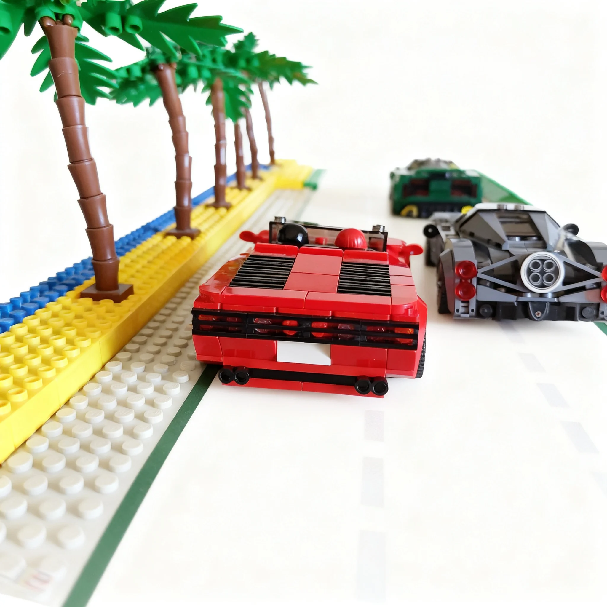 256pcs MOC city Champions Testarossa Spider Model Building Blocks Christmas Gift Construction Craft Collection Idea Creative DIY