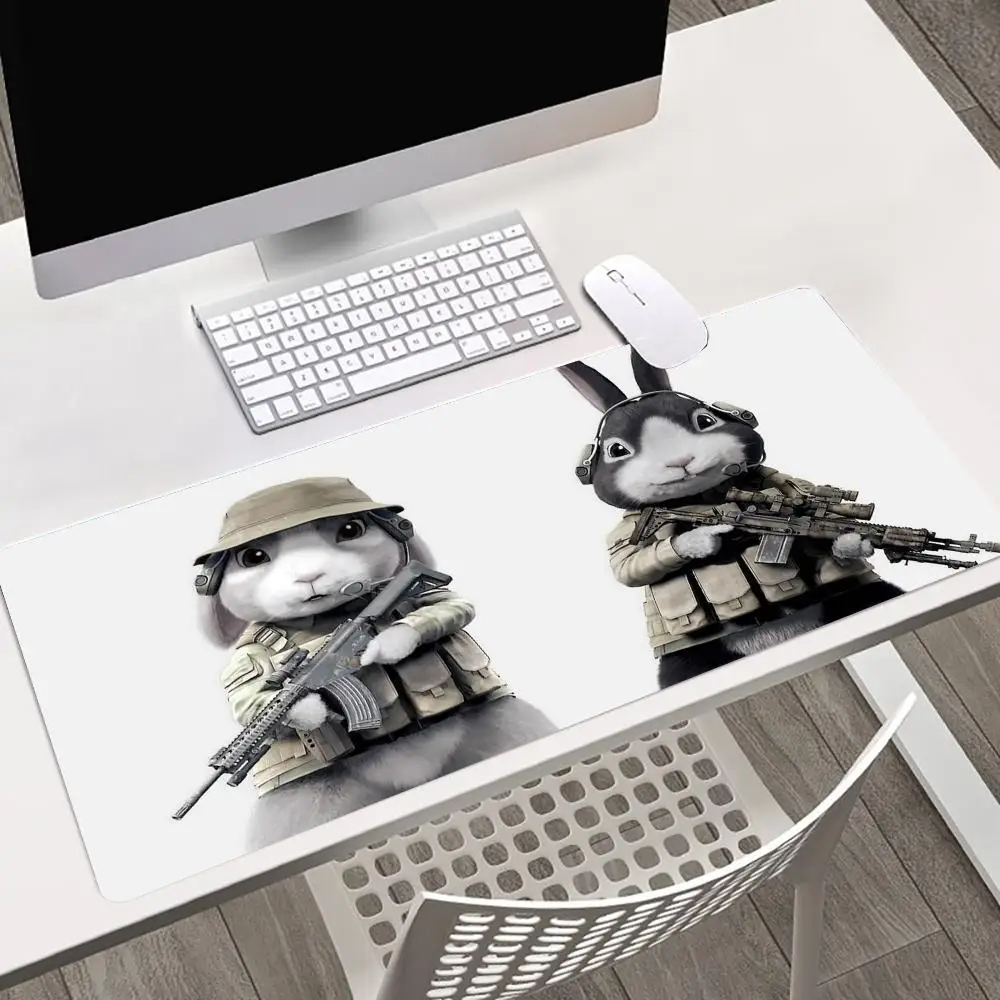 

Rabbit Special Forces Mouse Pads Pc Accessories Desk Mats Gaming Mats Playmat Gamer Decor Setup Mousepad Speed Desk Pad Office