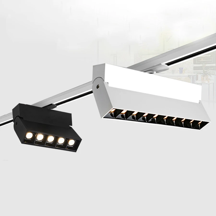 

6W 10W 20W Modern LED Track Light Adjustable Rail Lamp Spotlight Shop Clothing Store Exhibition Linear Track Lighting Fixtures