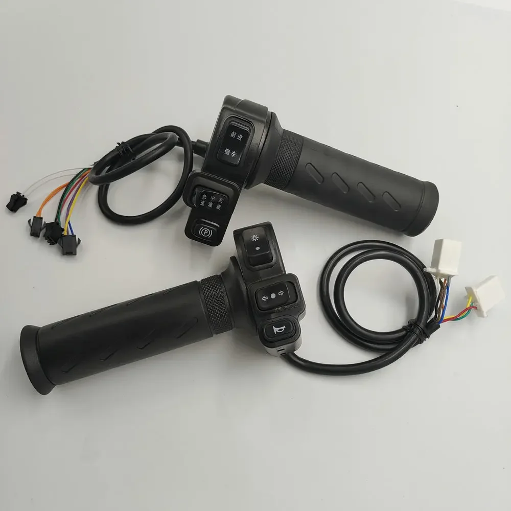 Electric Waterproof Bicycle Handle with P Gear+high Medium Low Speed Switch+forward/reverse Button Speed Regulation Throttle