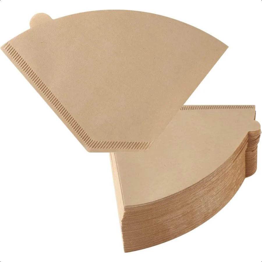 

200 Count 4 Cone Coffee Filters 812 Cups Coffee Filters 4 Cone Paper Unbleached Natural 4 Filters Paper Compatible with Ninja