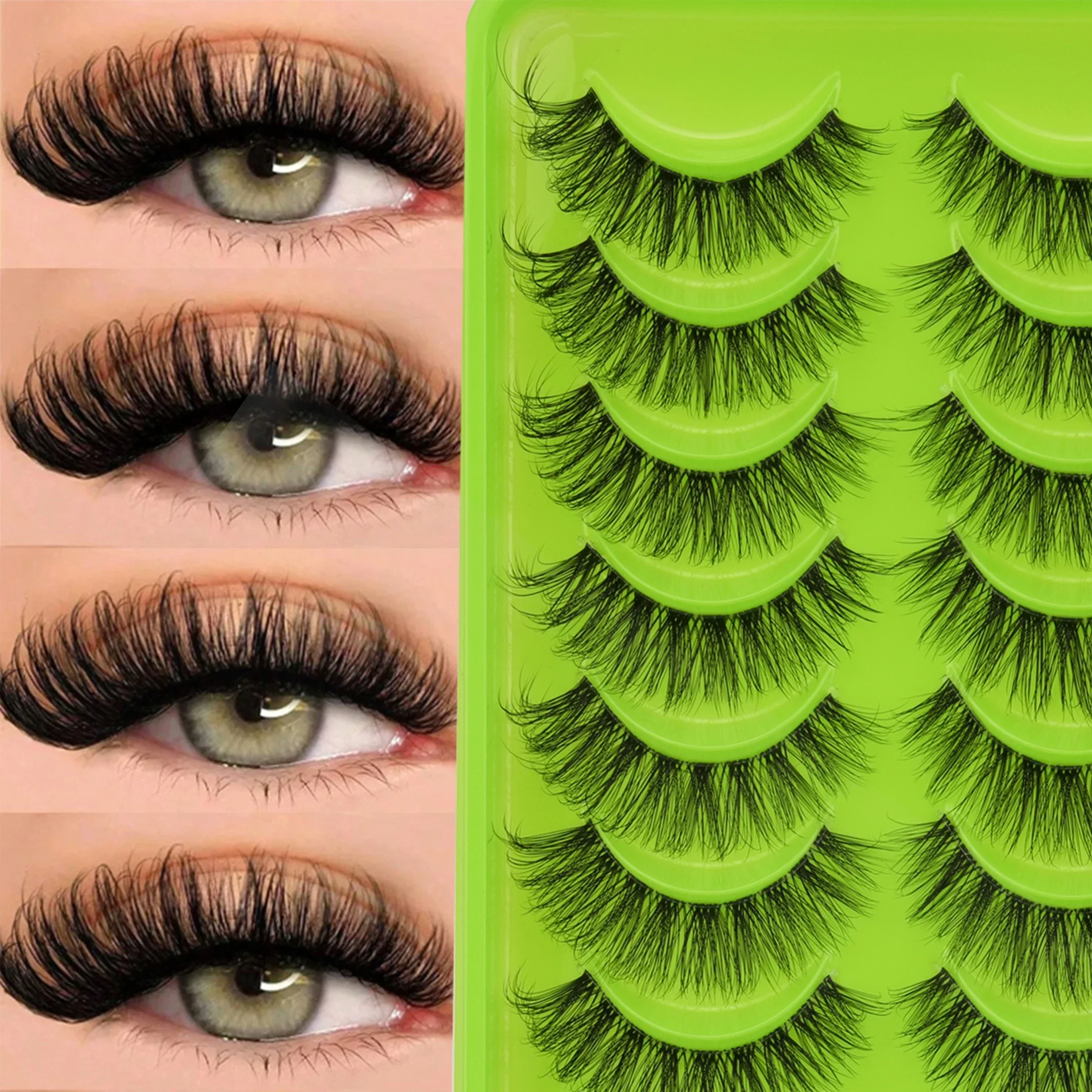 10 Pairs Fluffy Thick Strip Fa - Beauty Makeup Women recension och pris