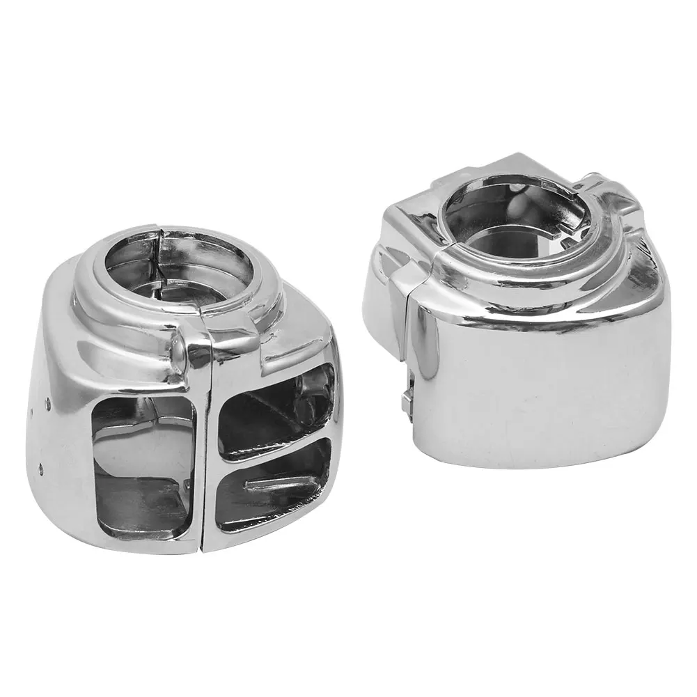 Motorcycle Chrome Aluminum Handlebar Switch Housing Cover For Harley Sportster Dyna Softail V-Rod 2002-2010