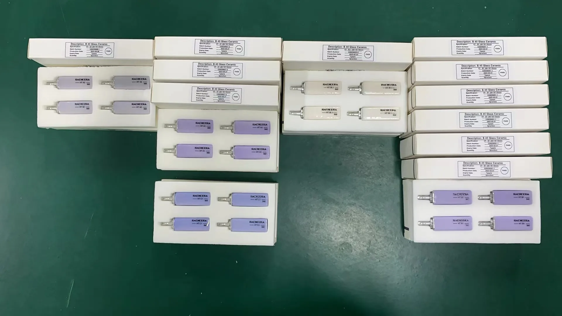 Lithium Disilicate B40 Dental Glass Ceramic Blocks 4pcs/Box LT/HT/MT Crown Material for CAD CAM Emax RACHCERA