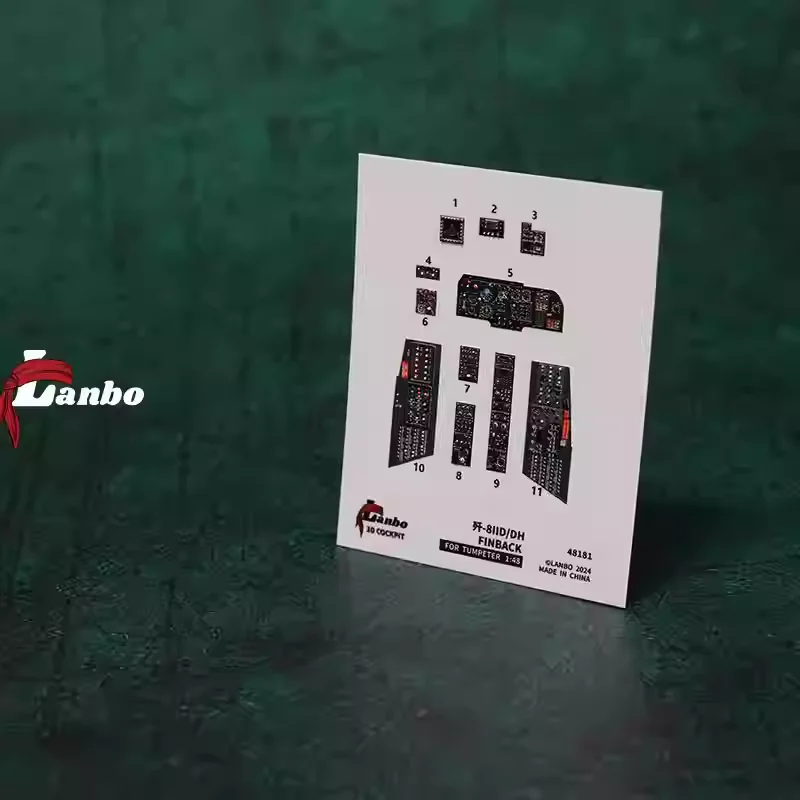 

Lanbo 3D Color Cockpit Instrument 48181 J-8D/8F Fighter Series for Trumpeter Model Kit 1/48 DIY Accessories