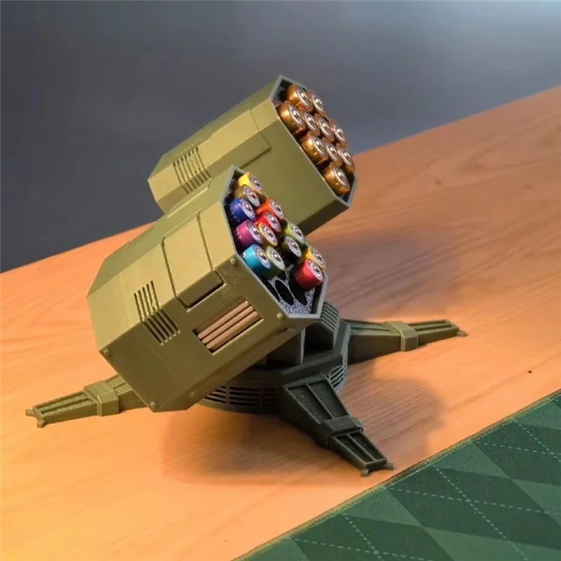 AS62 マルチポジション 3D プリントバッテリー収納ボックスデスクトップ置物装飾 AA/AAA モデル電池オーガナイザーボックス