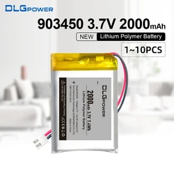 DLGpower 903450 3.7V Lithium Polymer Battery High Capacity 2000mAh Bluetooth Audio Toy Speaker Rechargeable Li-ion Battery