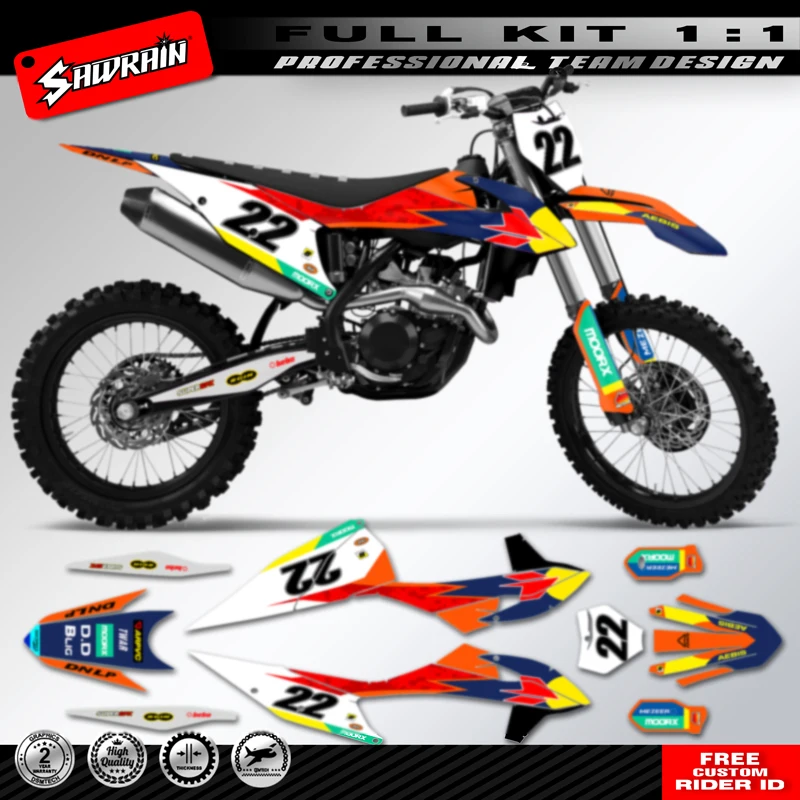 Sawrain Motorcycle Graphics Backgrounds Decals Stickers Kit For KTM SX SXF 2019 2020 2021 2022 EXC XCW 2020 2021 2022 2023