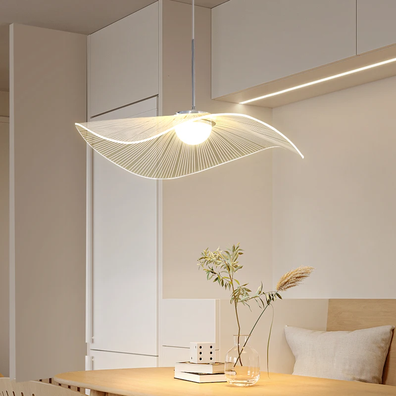 

Modern LED lamp simple lotus leaf pendant lights Nordic lustre dimming chandeliers living room decoration bedroom light fixtures