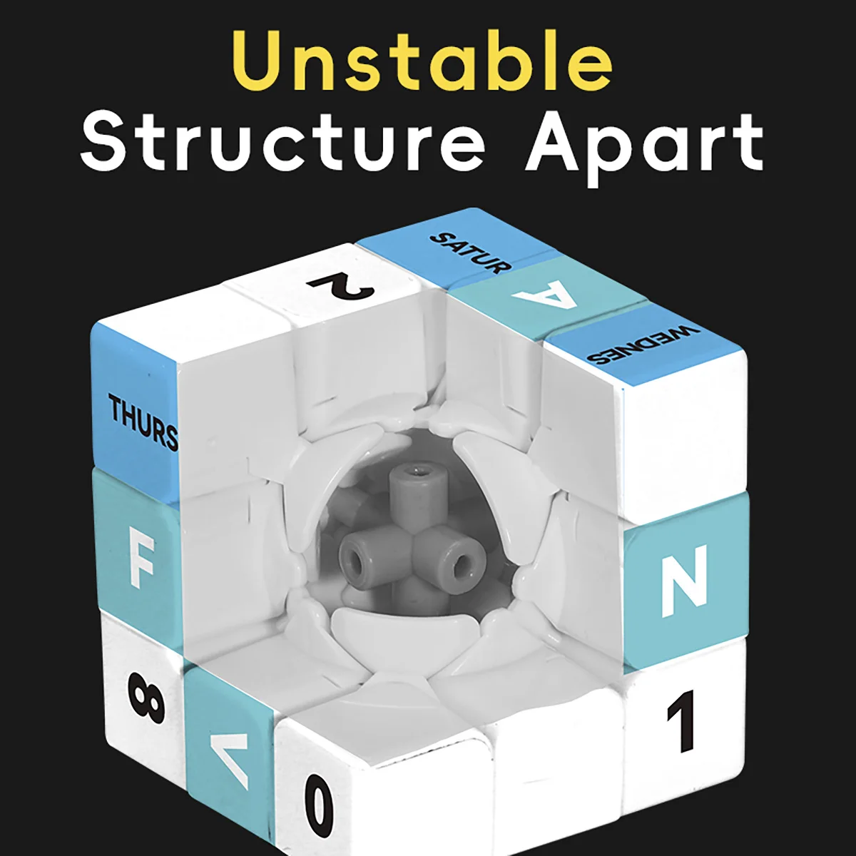 3x3x3 Cubo Magico Puzzle UV Stampato Calendario 3D Alleviare Lo Stress Professionale Velocità Liscia Gioco Giocattolo per I Bambini Regalo