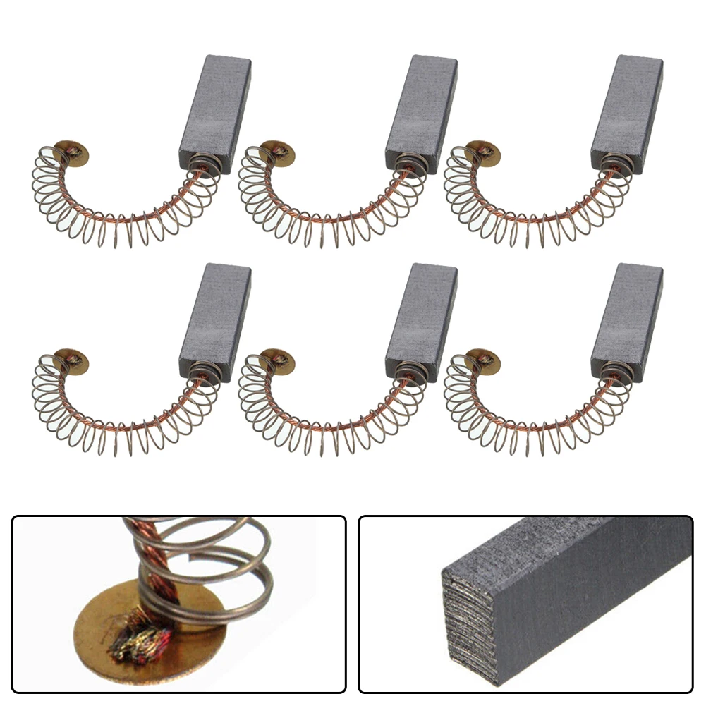 6pcs 30x11x 6mm Carbon Brushes Bush Repairing Part For Electric Motor Carbon Brush Bushing Repair Parts Power Tool Accessories