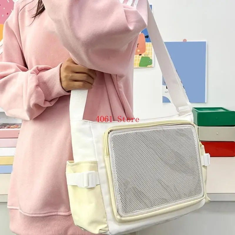 

Delicate Itabag Clear Window Crossbody Bags Casual Shoulder Pack Large Capacity Handbag for Everyday Essential