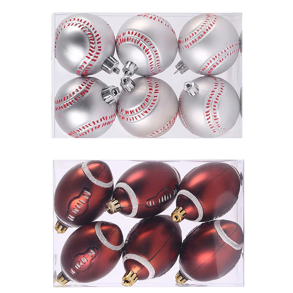 

1Set Christmas Ball Ornaments Sports Theme Design Delicate Decoration for Xmas Party Tree Hanging Balls Festive Supplies