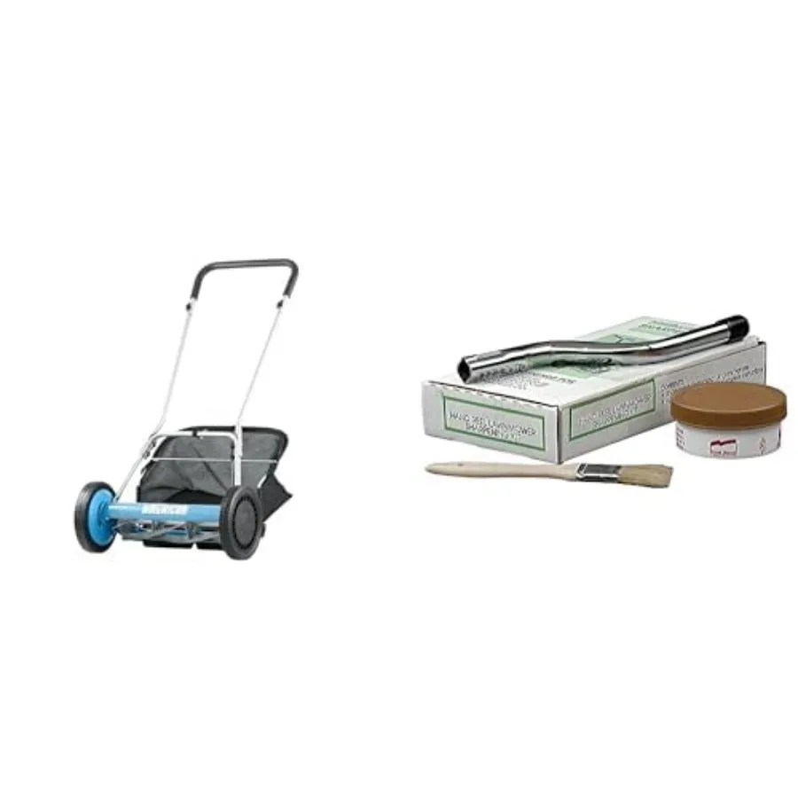 

Lawn Mower Company 20-Inch 5-Blade Walk Behind Reel Mower with Grass Catcher and SK-1 Compound Sharpening Kit Bundle