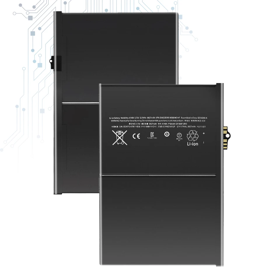 Batteria tablet 8827Mah per Apple Ipad 5 Air 1 Ipad5 Air1 A1484 A1474 1475