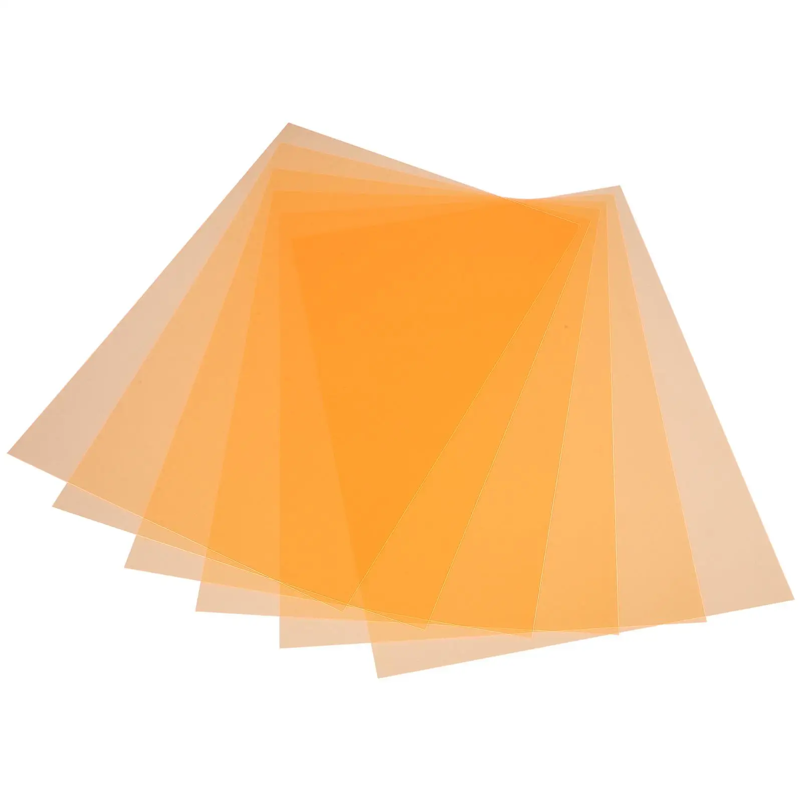 

6pcs PVC Light Filters Colored Classroom Light Filters Sheets for Photography Lights Gels Classroom Diffuser Transparent Orange