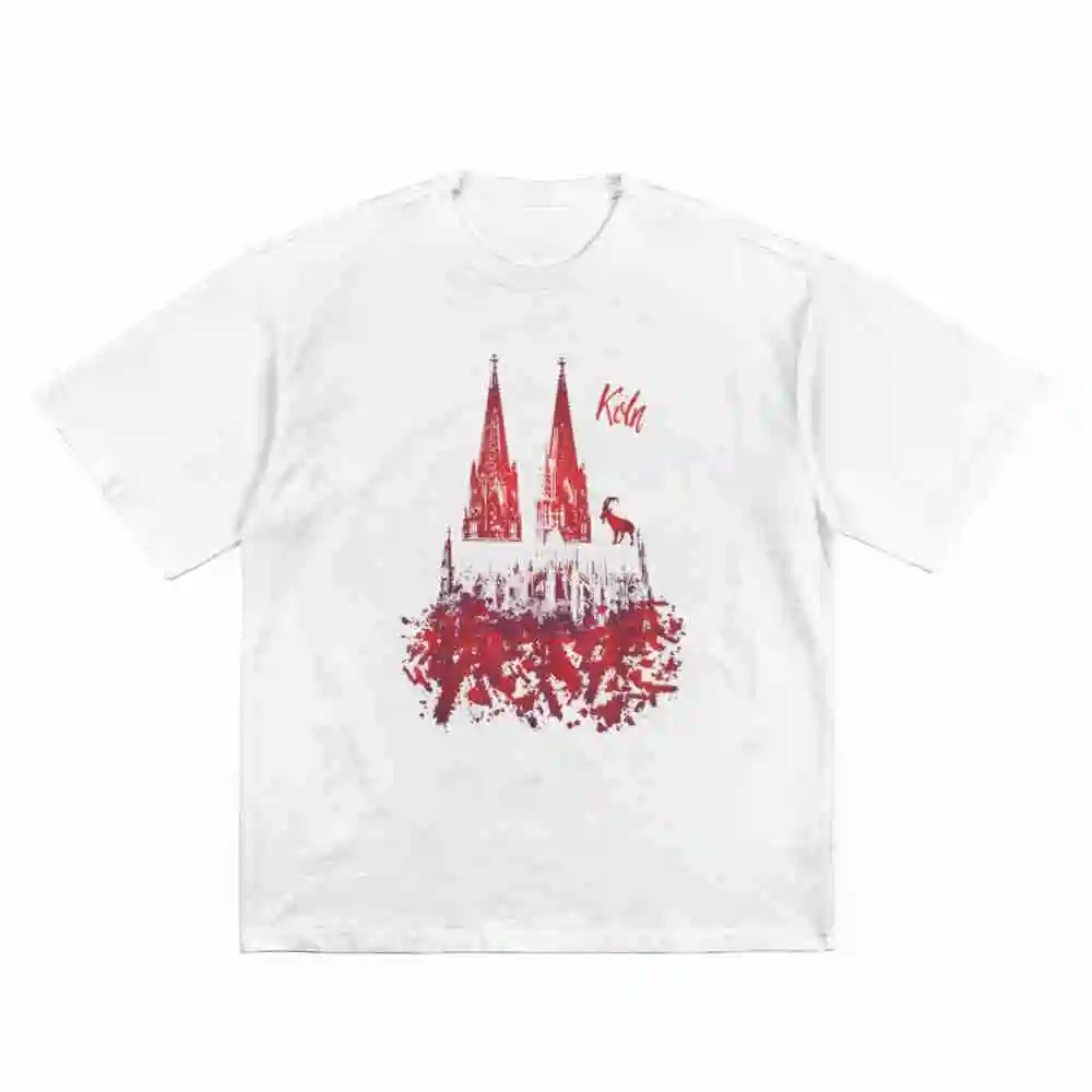 Cologne Geibock Cathedral Short Sleeve Tee 100% Cotton T-Shirt