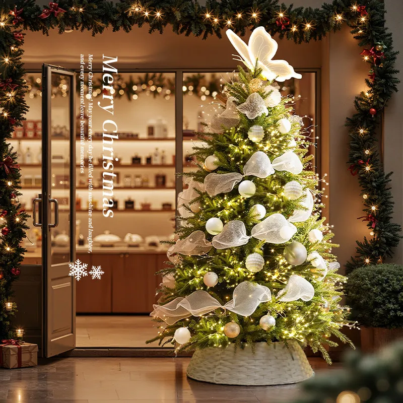 Upscale Encrypted White Yarn Simulated Christmas Tree Latest Design Elegant Decor for Household Living Room Display