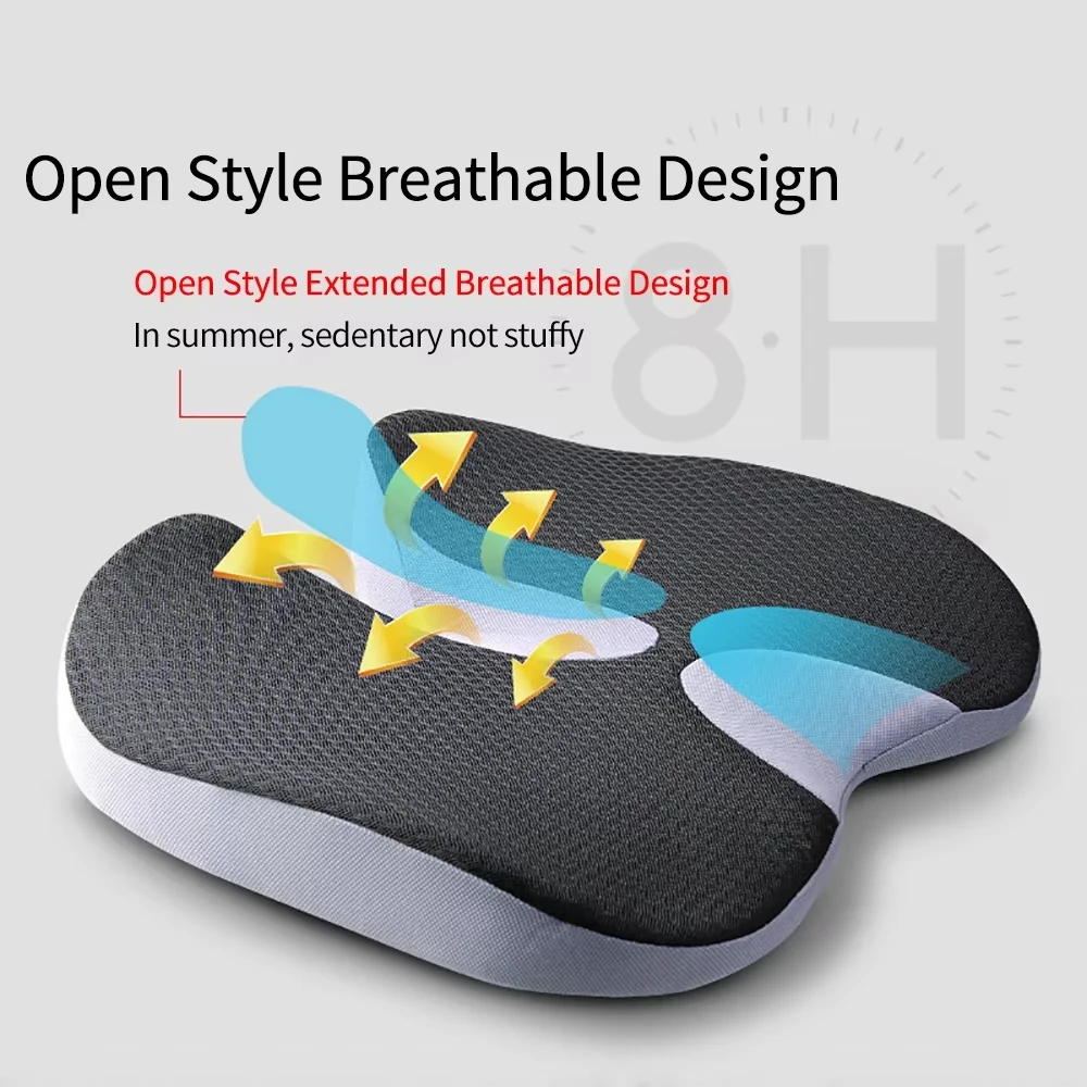 Today Life Cushion Non Slip Orthopedic Memory Foam Prostate Cushion for Tailbone Sciaticaback Pain Relief Comfort Chair Car Seat
