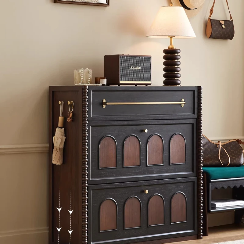 Designs Drawer Shoe Rack Vintage Wood Space Saving Shoe Rack Storage Modern Zapateras Para Ahorrar Espacio Home Furniture