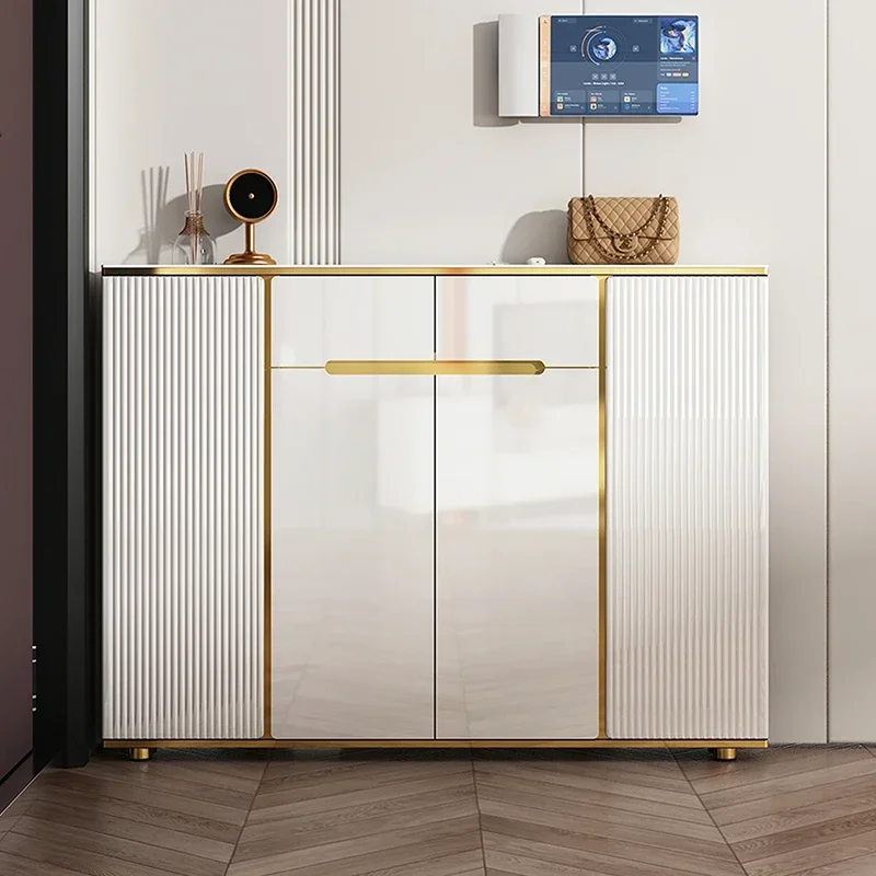 Minimalist Shoe Cabinet Narrow Apartment Italian Ultra Thin Household Door Entry Opposite