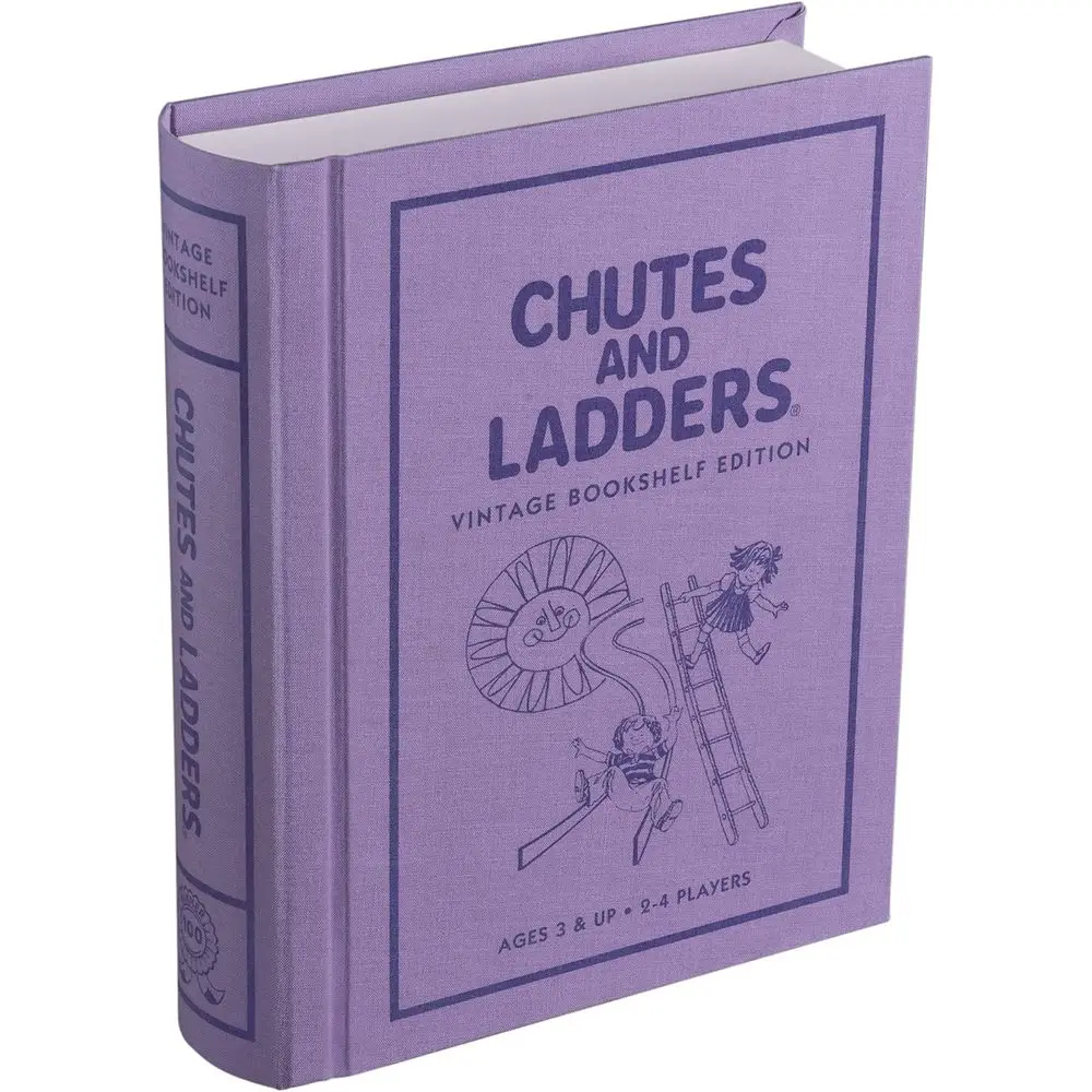 

Chutes and Ladders Vintage Bookshel Edition, Decorative ry Case with Slipcover, Nostaic 1979 Design, amily Board Games or Collec